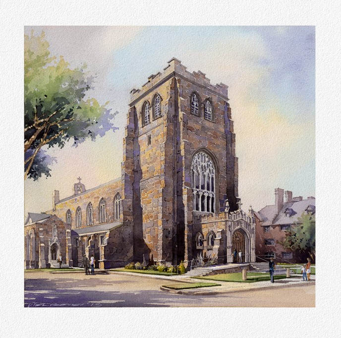 Watercolor architectural rendering Vladislav Yeliseyev
