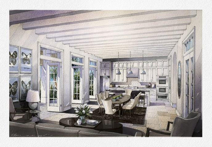 Camana Bay living room 2 Torti Gallas and Partners