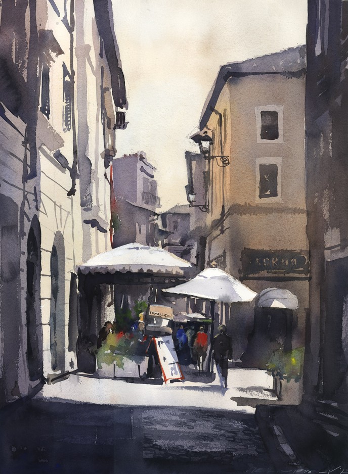 Umbrellas. Rome, Italy