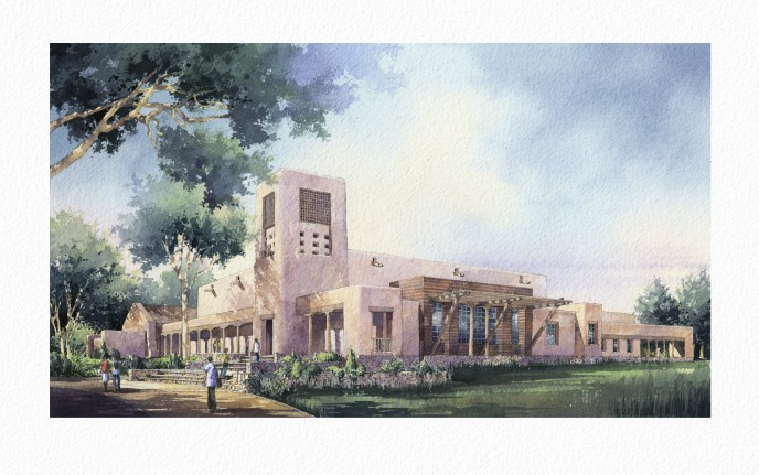 Watercolor architectural rendering Vladislav Yeliseyev