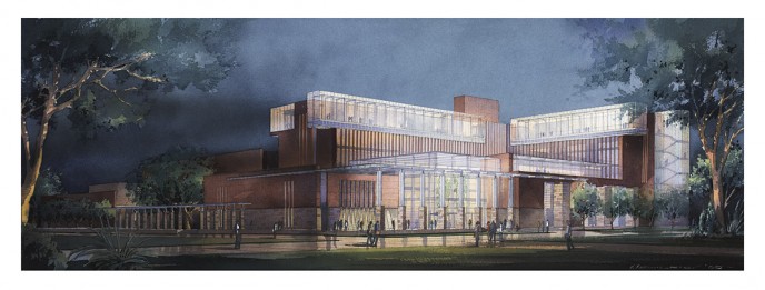 Watercolor architectural rendering Vladislav Yeliseyev
