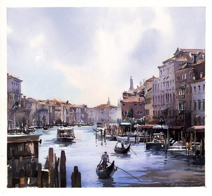 Grand Canal, Venice. Size 15.10” x 13.7”
